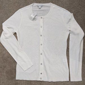 NY&Co White Glimmer Cardigan